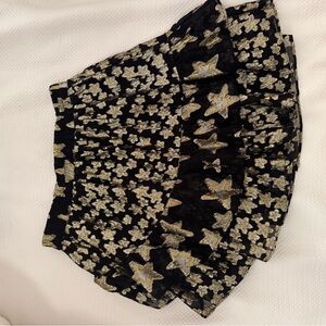 LOVESHACKFANCY metallic star mini skirt size M
